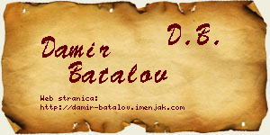 Damir Batalov vizit kartica